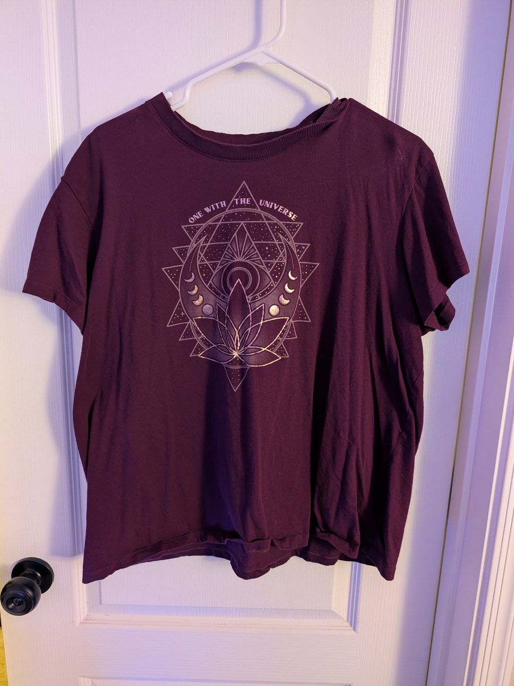 torrid Plum Relaxed Fit Short Sleeve Tee - One With The Universe